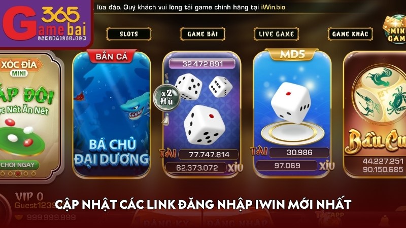 Cập nhật các link đăng nhập IWIN mới nhất